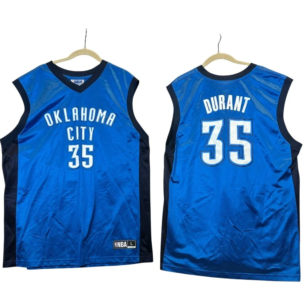 Adidas Kevin Durant Oklahoma City Thunder NBA Jersey Blue Mens Large 35 7794A